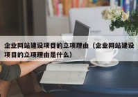 企业网站建设项目的立项理由（企业网站建设项目的立项理由是什么）