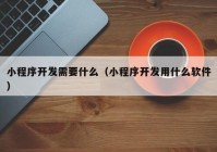 小程序开发需要什么（小程序开发用什么软件）