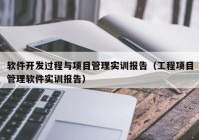 软件开发过程与项目管理实训报告（工程项目管理软件实训报告）