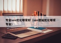 专业seo优化哪家好（seo整站优化哪家专业）