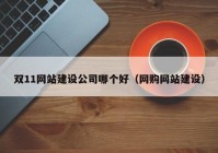 双11网站建设公司哪个好（网购网站建设）