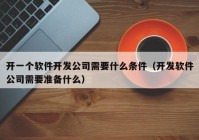 开一个软件开发公司需要什么条件（开发软件公司需要准备什么）