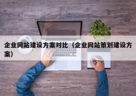 企业网站建设方案对比（企业网站策划建设方案）